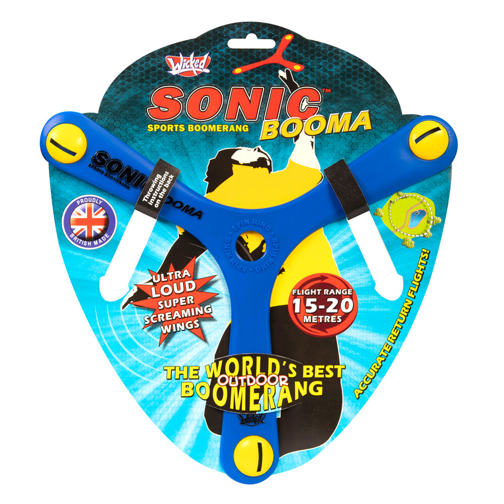 Wicked Sonic Boomer Childrens Activity Boomerang Throwing Toy Assorted (2 Pack) — image 5