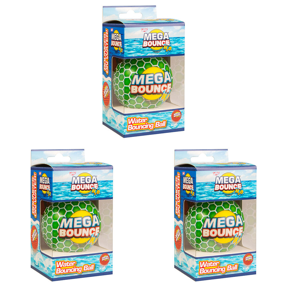 Wicked Mega Bounce H2O - Water Ball Kids Activity Throw Toy Assorted (3 Pack)