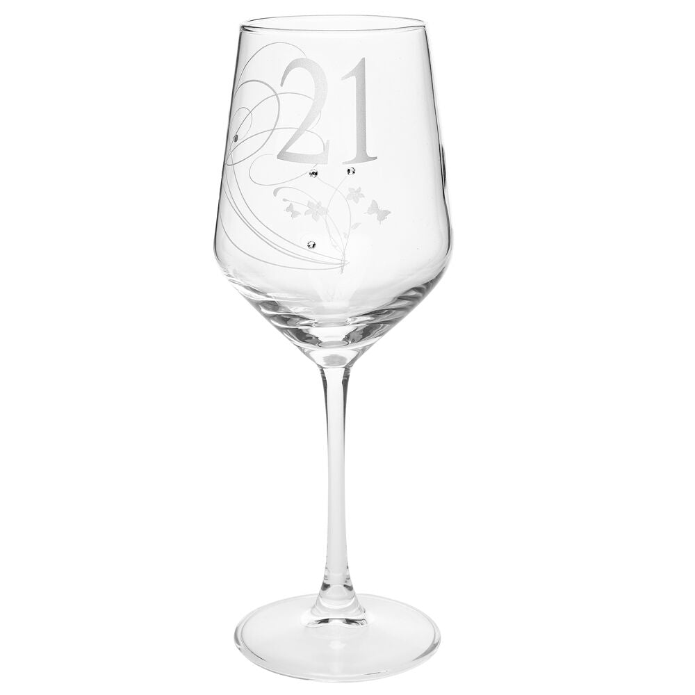 26181-gibson-gifts-21-birthday-crystal-wine-glass-clear