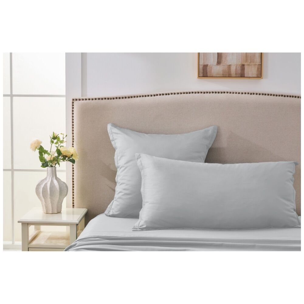 Grosvenor House 500TC Egyptian Cotton Tailored European Pillowcase Silver (2 Pack) — image 3