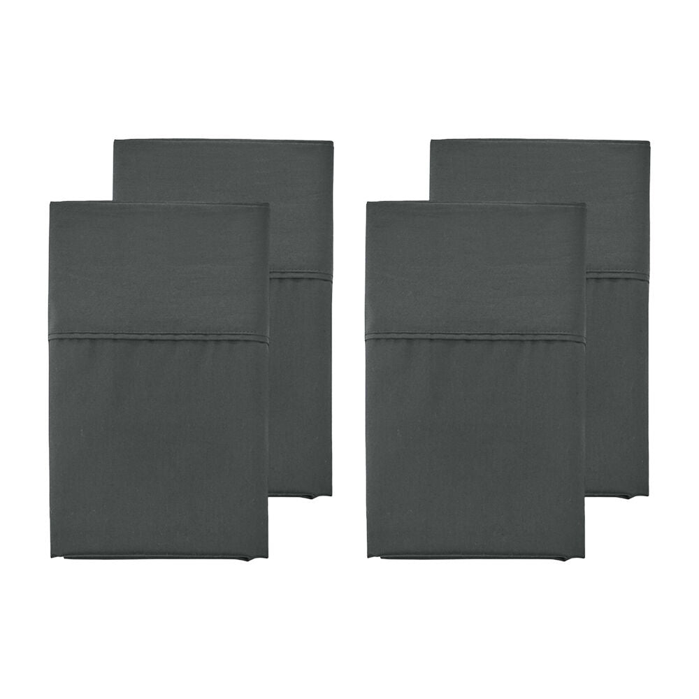 Grosvenor House Egyptian Cotton Standard Pillowcases 2x 2pc 500TC - Charcoal