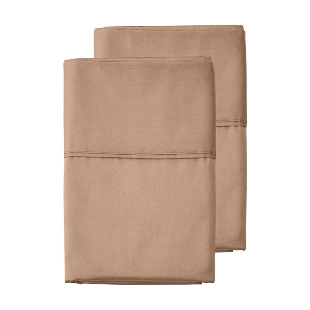Grosvenor House Egyptian Cotton Standard Pillowcases Clay 2x 2pc 500TC — image 2