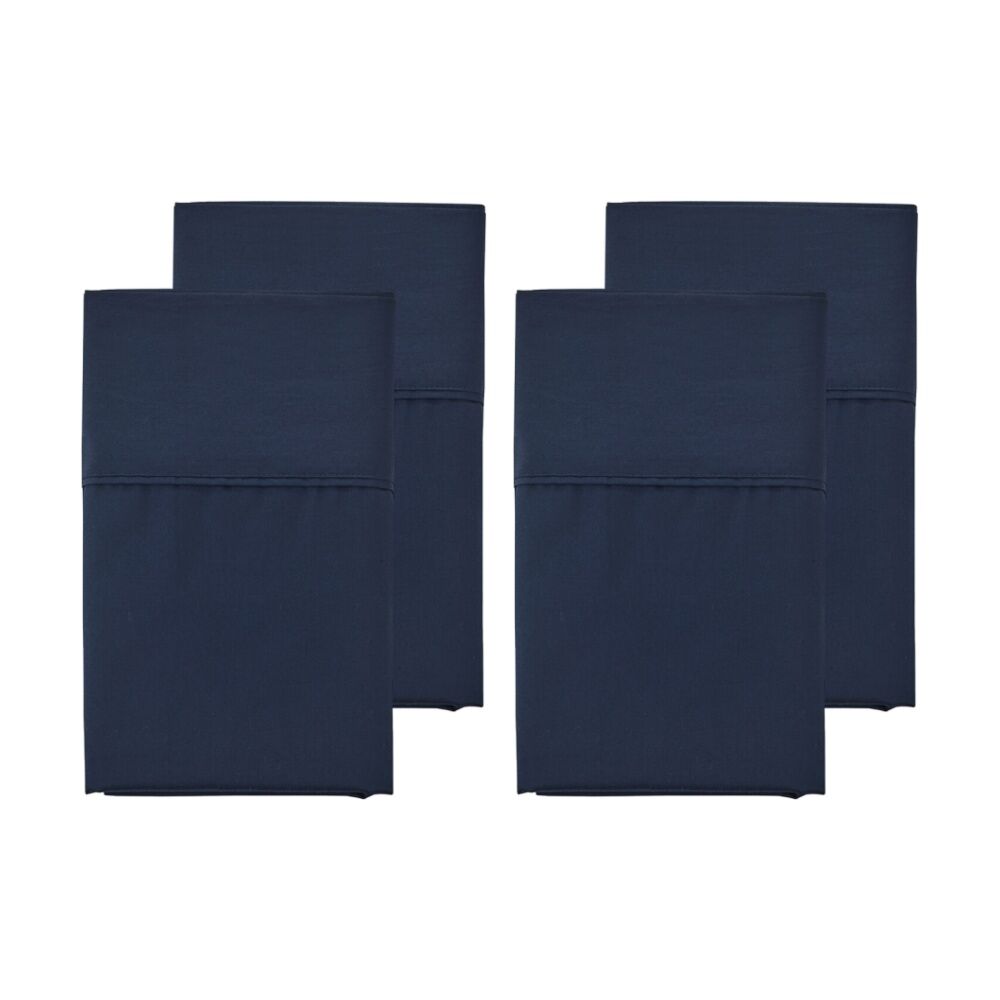 Grosvenor House Egyptian Cotton Standard Pillowcases 2x 2pc 500TC - Navy Blue