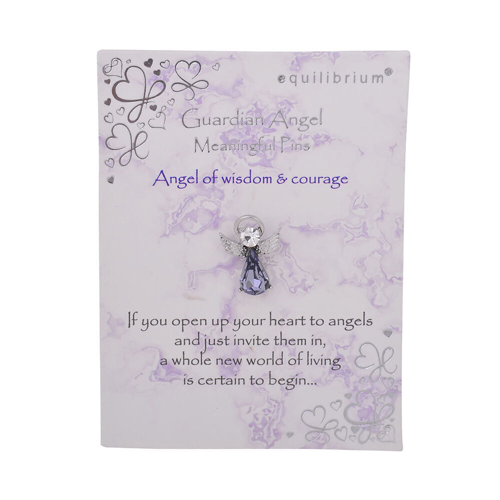 Gibson Gifts Equilibrium Stone Angel Pin Combo Set Wisdom & Courage/Strength (2 Pieces) — image 2