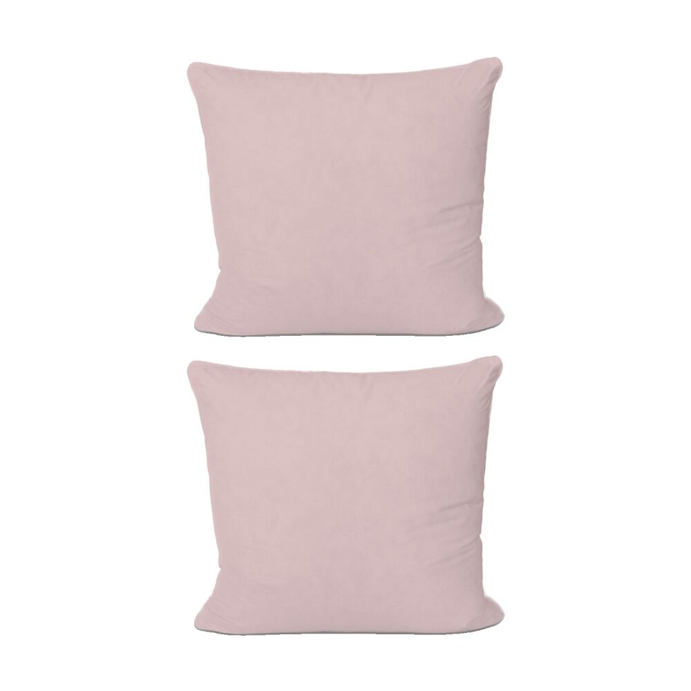 The Lighthouse Washed Cotton European Pillowcase With Double Stitch Pink (2 Pack)