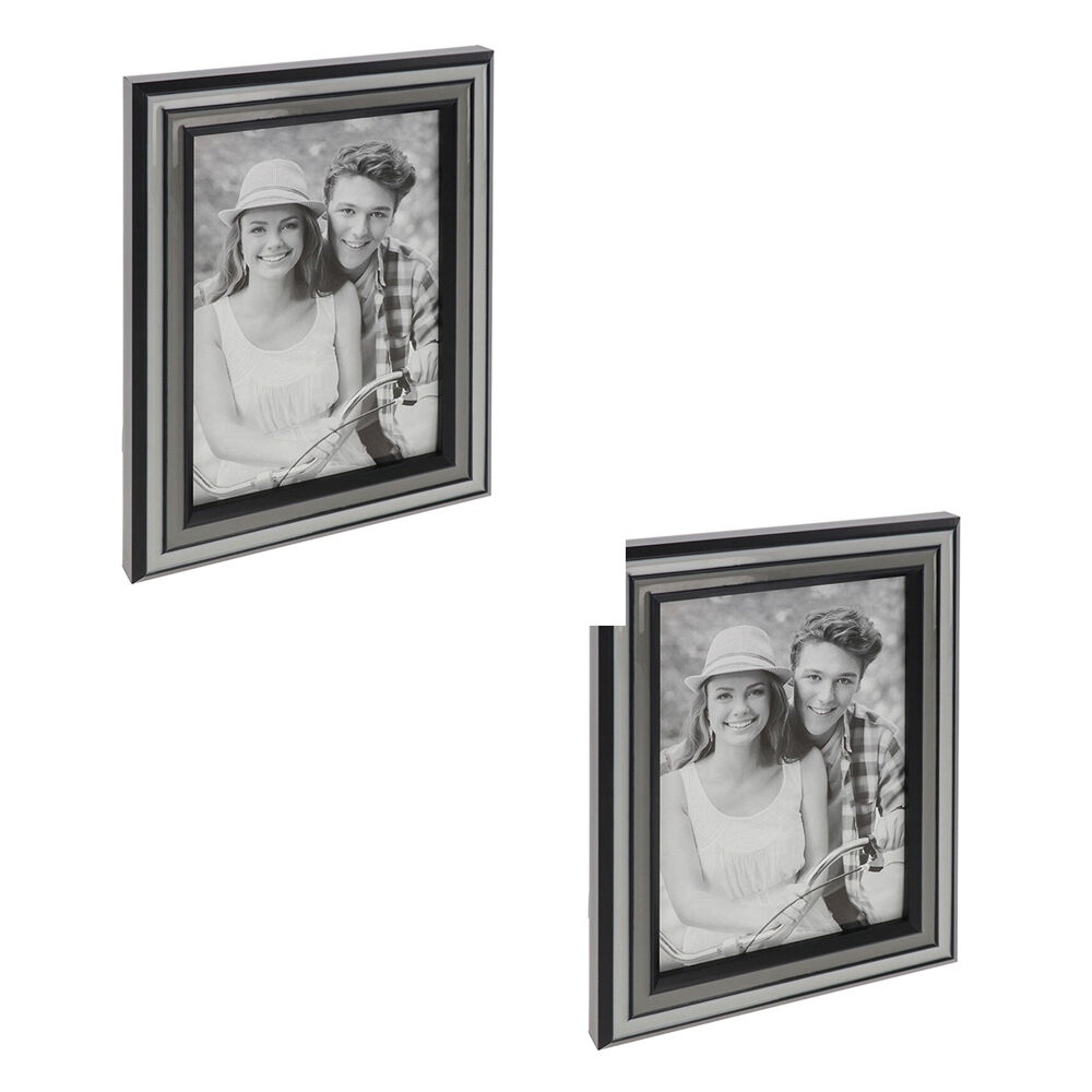 Gibson Gifts Grey Shades Epoxy 5x7 Keepsake Memory Picture Frame Holder (2 Pack)