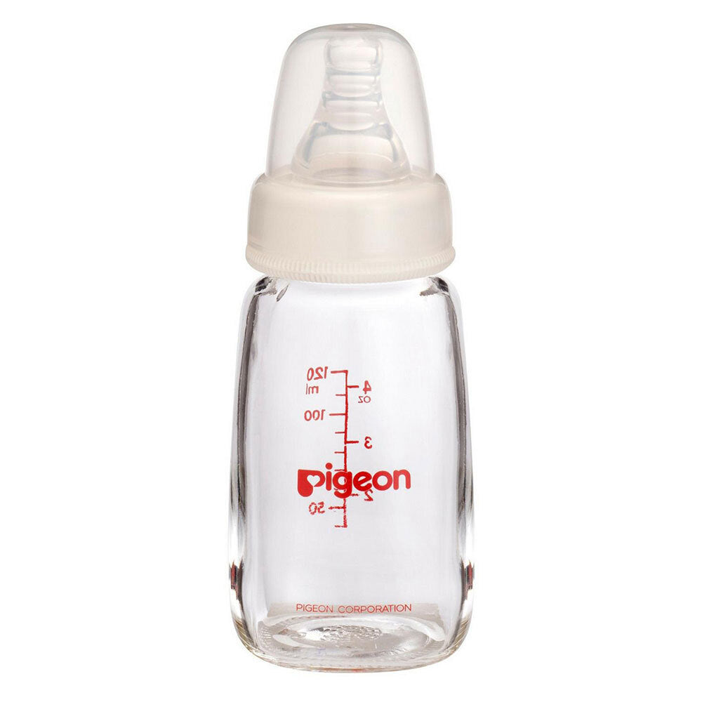 Pigeon Slim Neck Peristaltic 120mL Glass Feeding Bottle for Newborn Baby 0m+ (2 Pack) — image 2