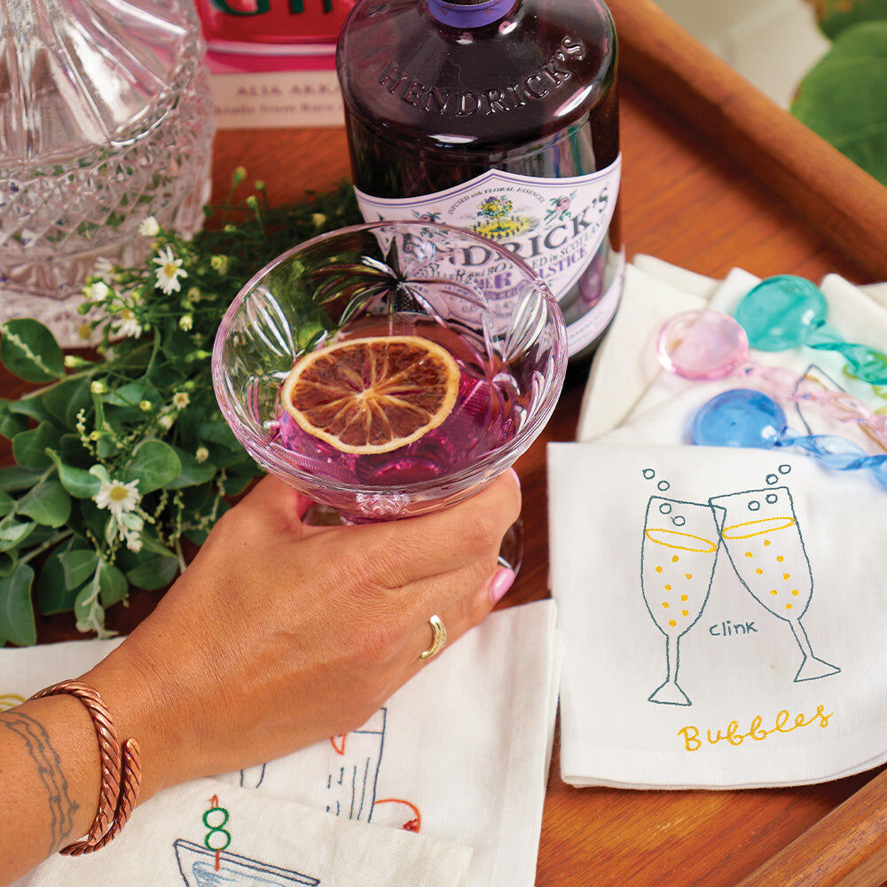 Annabel Trends 25cm Aperol Spritz Cocktail Table Napkin Square White — image 2