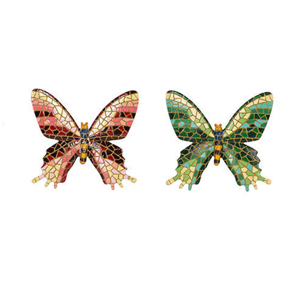 A.Fresco Polyresin Butterfly Mosaic Small Home/Garden Wall Art Decor 15cm Assorted (2 Pack)