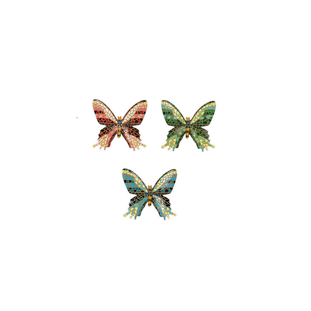 A.Fresco Polyresin Butterfly Mosaic Small Home/Garden Wall Art Decor 15cm Assorted (2 Pack) — image 3