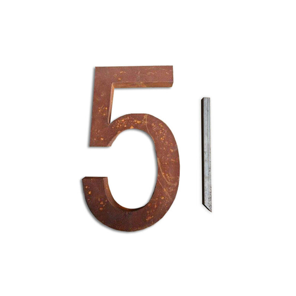 27771-a-fresco-steel-house-number-five-sign-plaque-23-6x40cm-rust