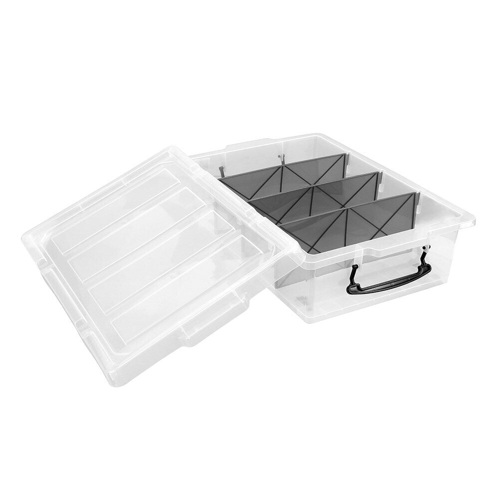 Boxsweden 57x38cm/25L 4 Section Compartment Storer Home/Office Tub Organiser (2 Pack) — image 5