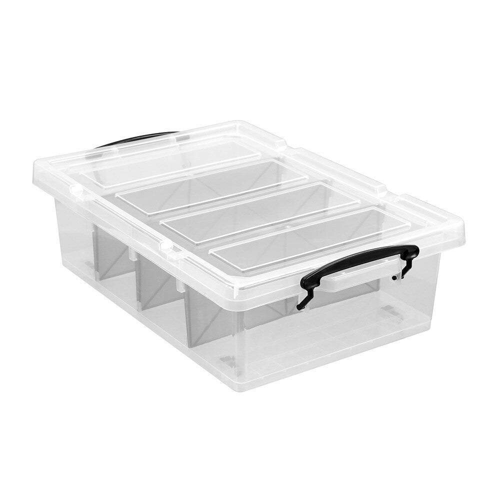 Boxsweden 57x38cm/25L 4 Section Compartment Storer Home/Office Tub Organiser (2 Pack) — image 3