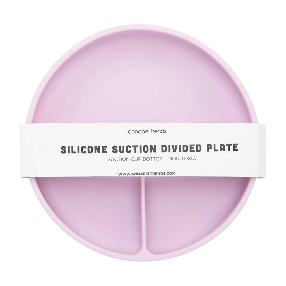Annabel Trends Silicone Kids/Child Feeding Suction Plate Divided 18cm Lilac (2 Pack) — image 4