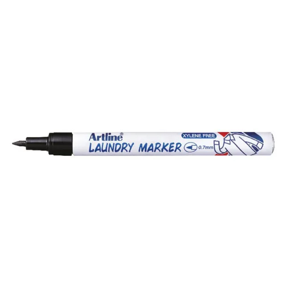 Artline 750 Laundry/Linen/Clothing/Fabric Bullet Nib 0.7mm Line Marker Black (6 Pieces) — image 2