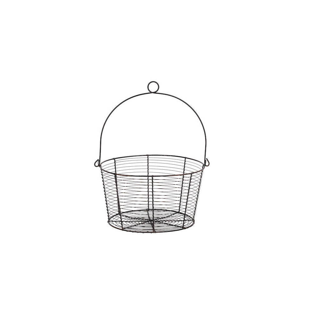 A.Fresco Wire Basket Durable Pot/Plant Cover Horiz Home/Garden Decor 30x30cm Black (2 Pack) — image 2