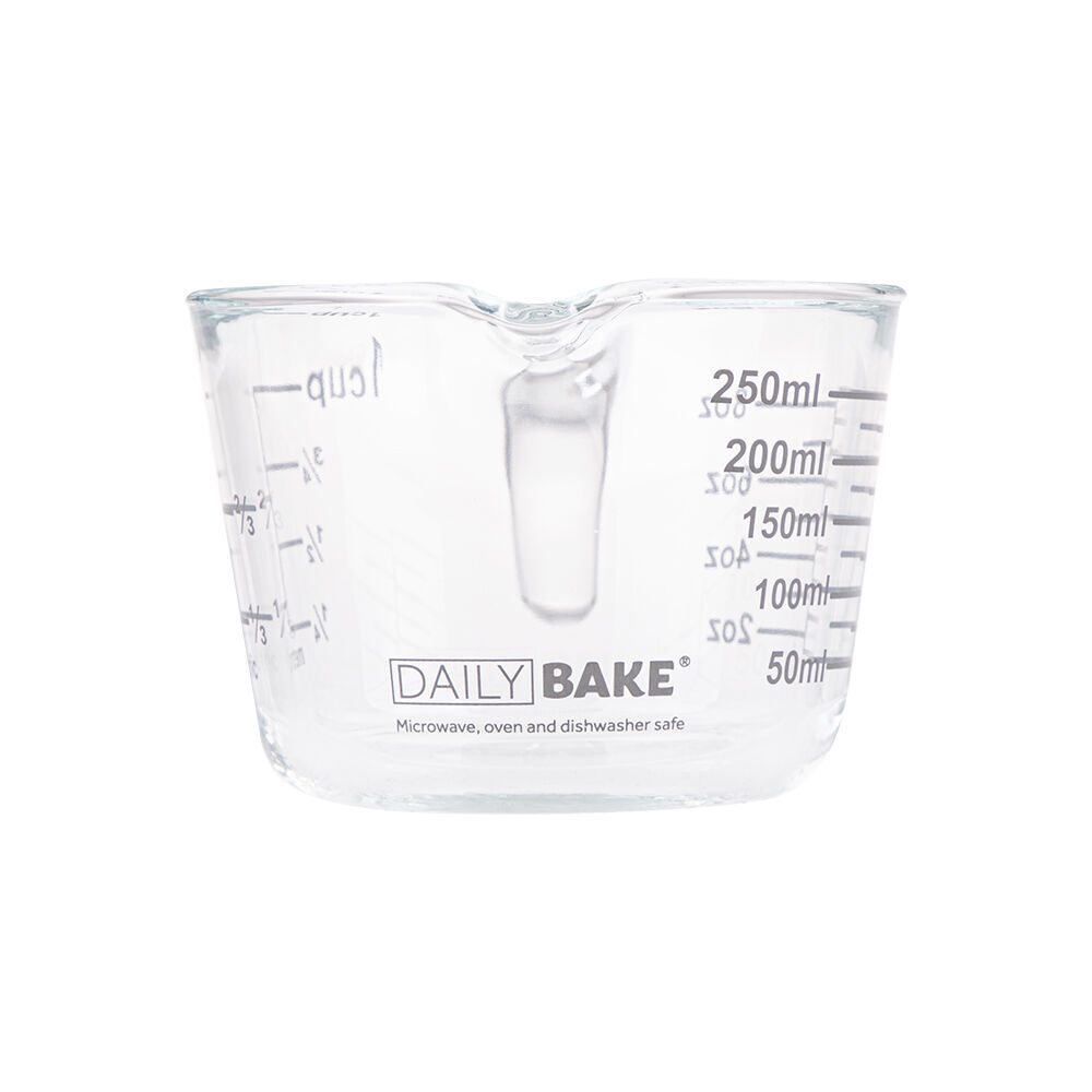 Daily Bake Borosilicate Glass 1-Cup/250ml Measure Jug Baking/Cooking Clear (2 Pack) — image 2