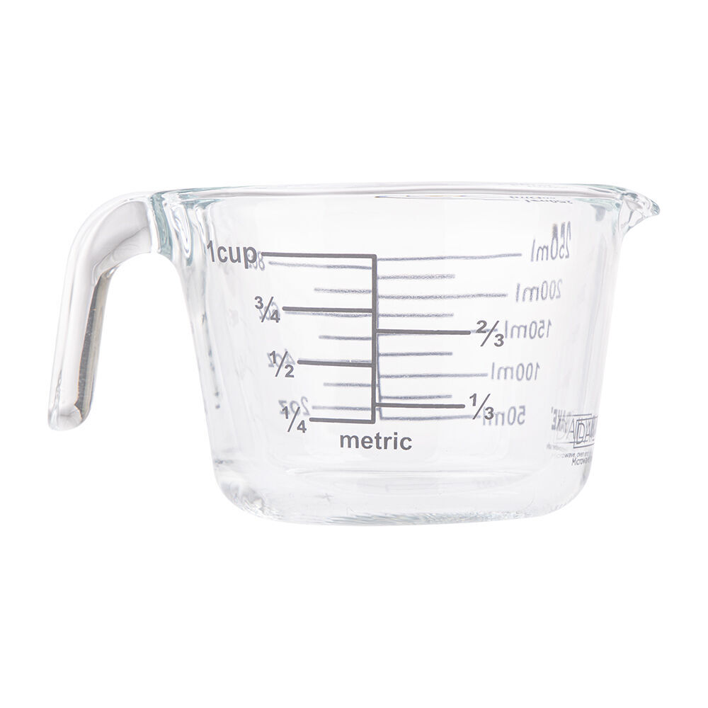 Daily Bake Borosilicate Glass 1-Cup/250ml Measure Jug Baking/Cooking Clear (2 Pack) — image 3