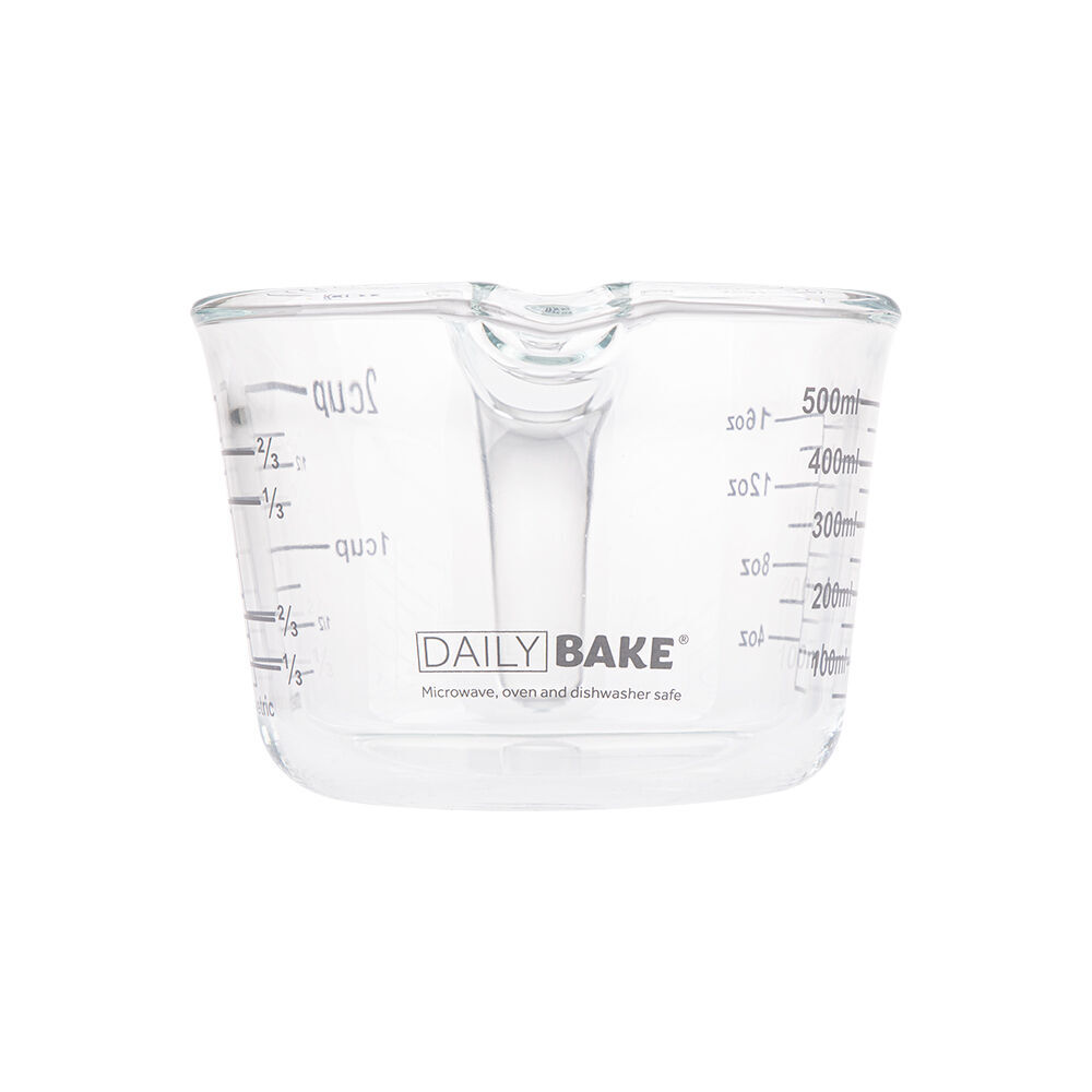 Daily Bake Borosilicate Glass 2-Cup/500ml Measure Jug Baking/Cooking Clear (2 Pack) — image 2