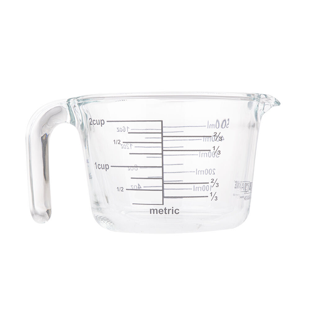 Daily Bake Borosilicate Glass 2-Cup/500ml Measure Jug Baking/Cooking Clear (2 Pack) — image 3