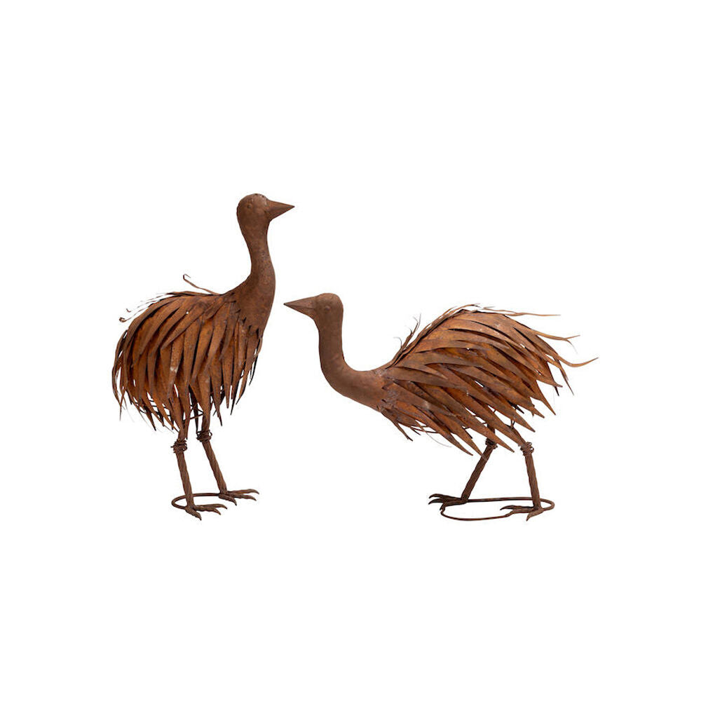 28464-2pc-a-fresco-steel-emus-sculptures-garden-decor-small-rust