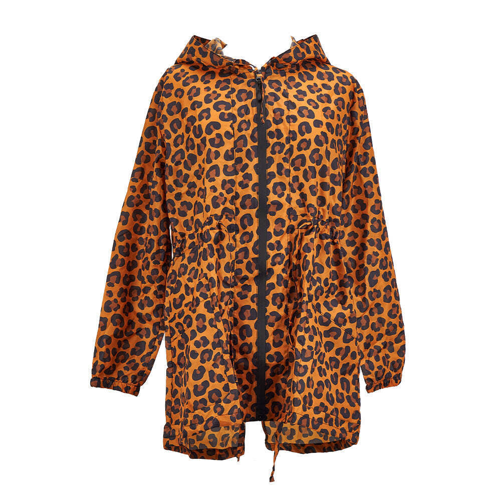 Annabel Trends Spray Jacket w/ Storage Pouch Ocelot