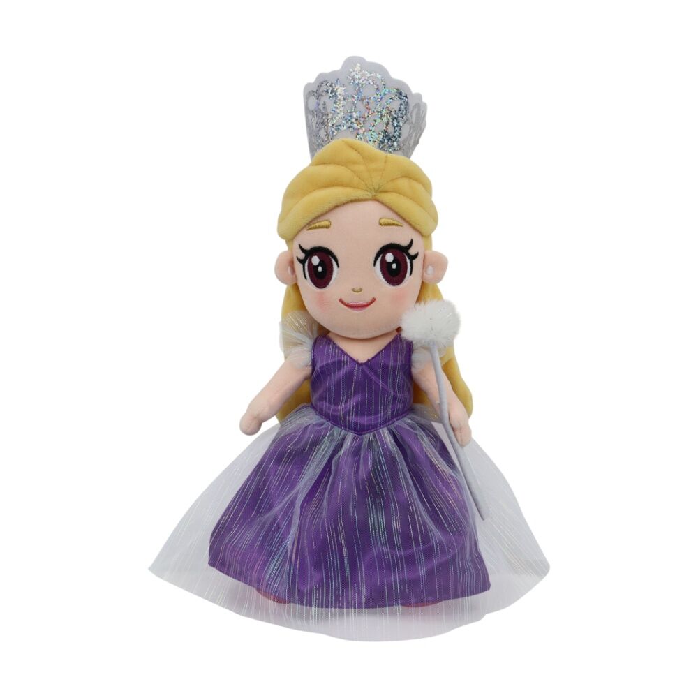Wicked 10 Inch Kids Medium Soft Plush Toy Glinda w/ Wand & Tiara