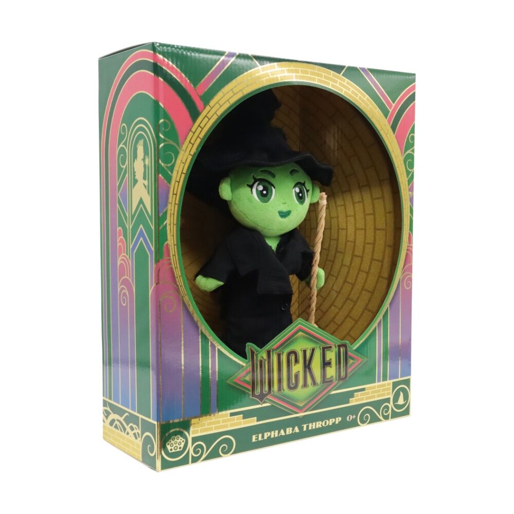 Wicked 10 Inch Kids Medium Soft Plush Toy Elphaba w/ Iconic Hat & Broom — image 7