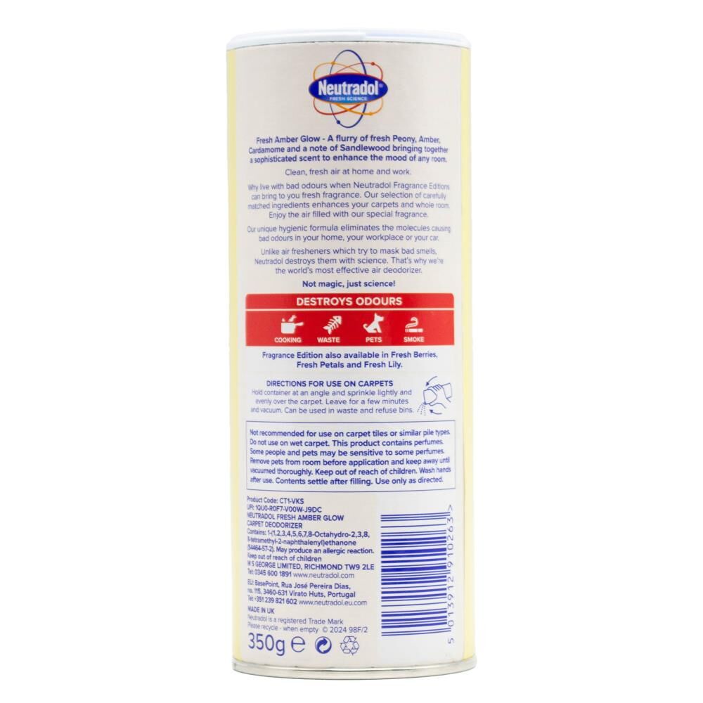 Neutradol 350g Fresh Amber Glow Carpet Freshener Advanced Odour Neutraliser — image 2