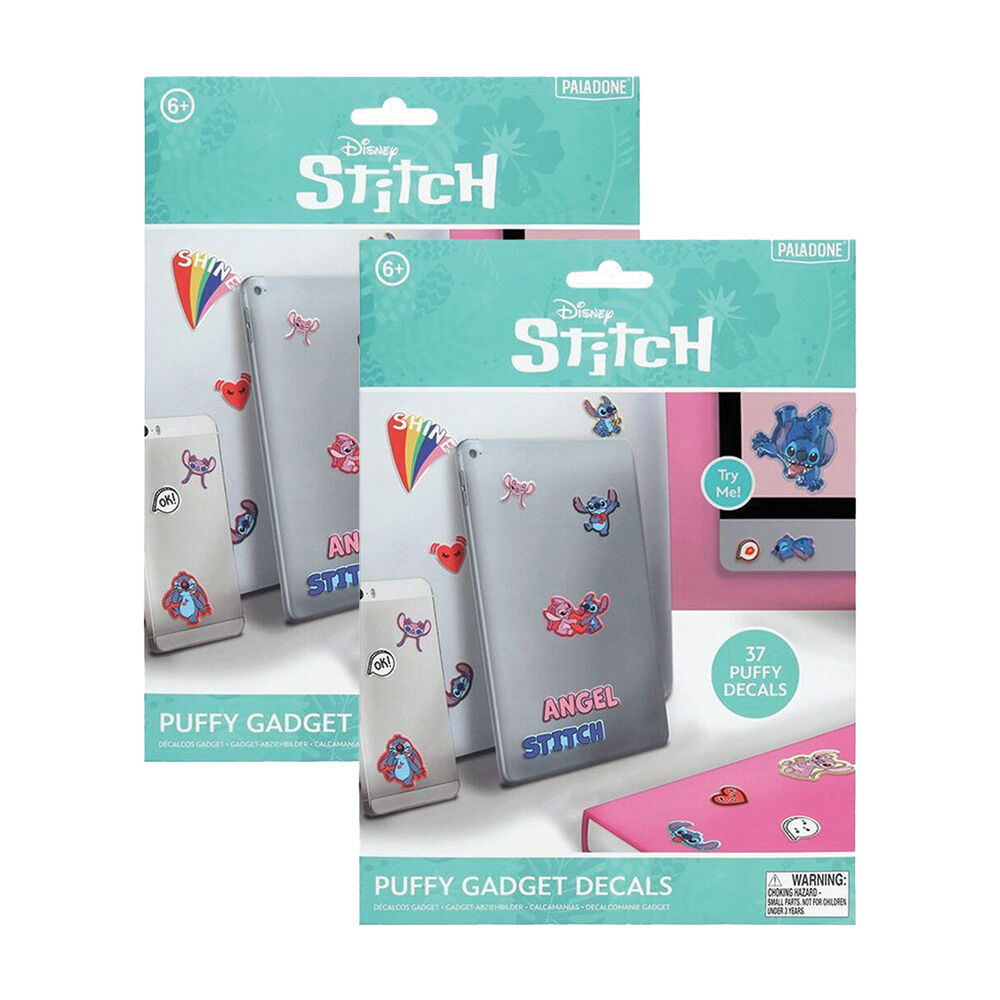 Disney Stitch Fun Puffy Textured Gadget Decorating Kids Decal Stickers 6y+ (74 Pieces)