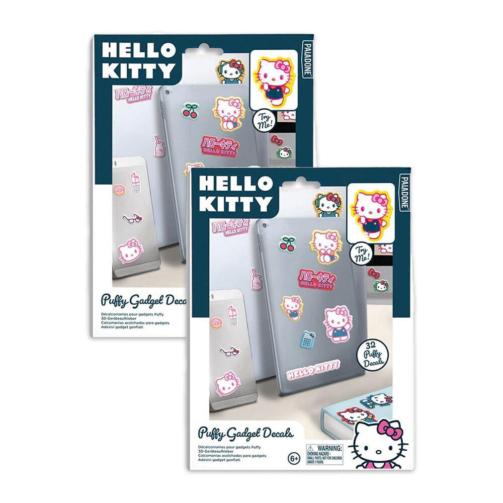 Hello Kitty Puffy 3D Textured Gadget Decorating Kids Decal Stickers 6y+ (64 Pieces)