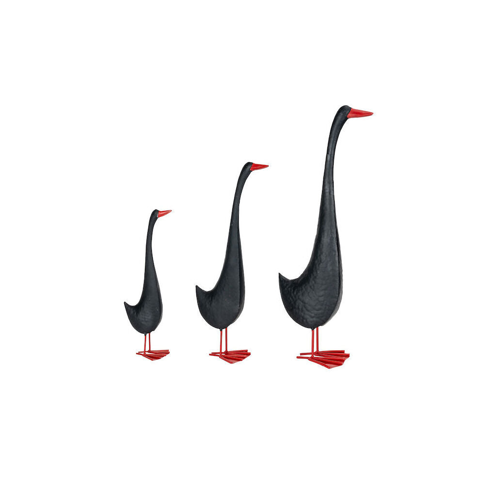 A.Fresco Powder Coated Metal Duck Tall Red Beak Set Assorted (3 Pieces) — image 3