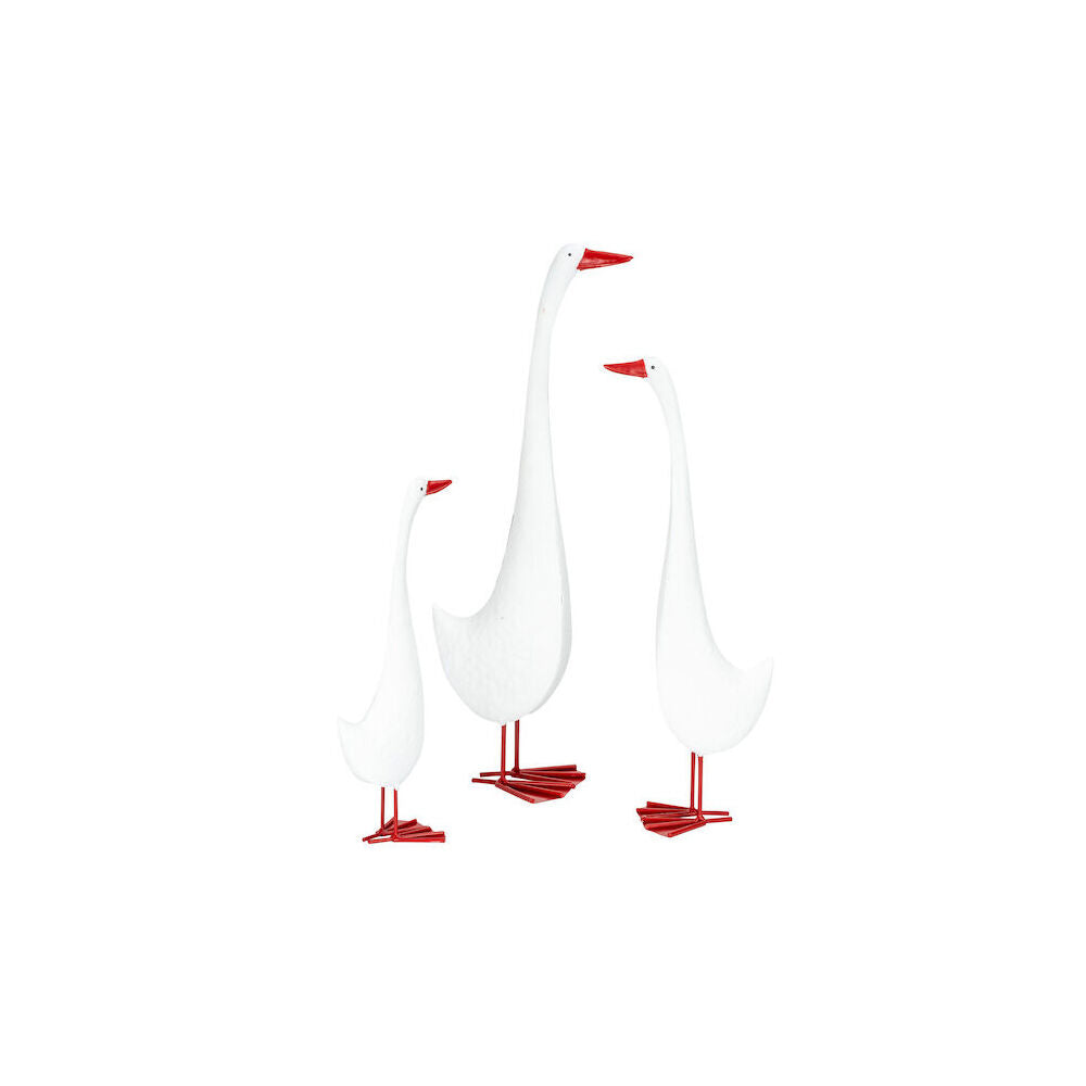 A.Fresco Powder Coated Metal Duck Tall Red Beak Set Assorted (3 Pieces) — image 4