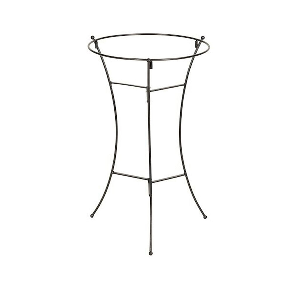 A.Fresco 3 Legged Powder Coated Metal Bird Bath Stand 57x37cm Matte Black