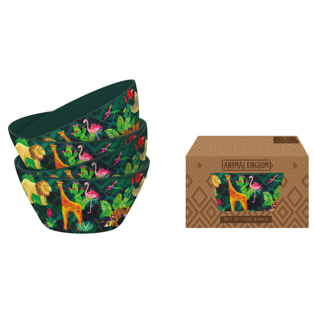 Animal Kingdom 4pc Animal Kingdom Kids/Children Food Soup Bowl Dish 14cm Tableware Green (2 Pack) — image 2