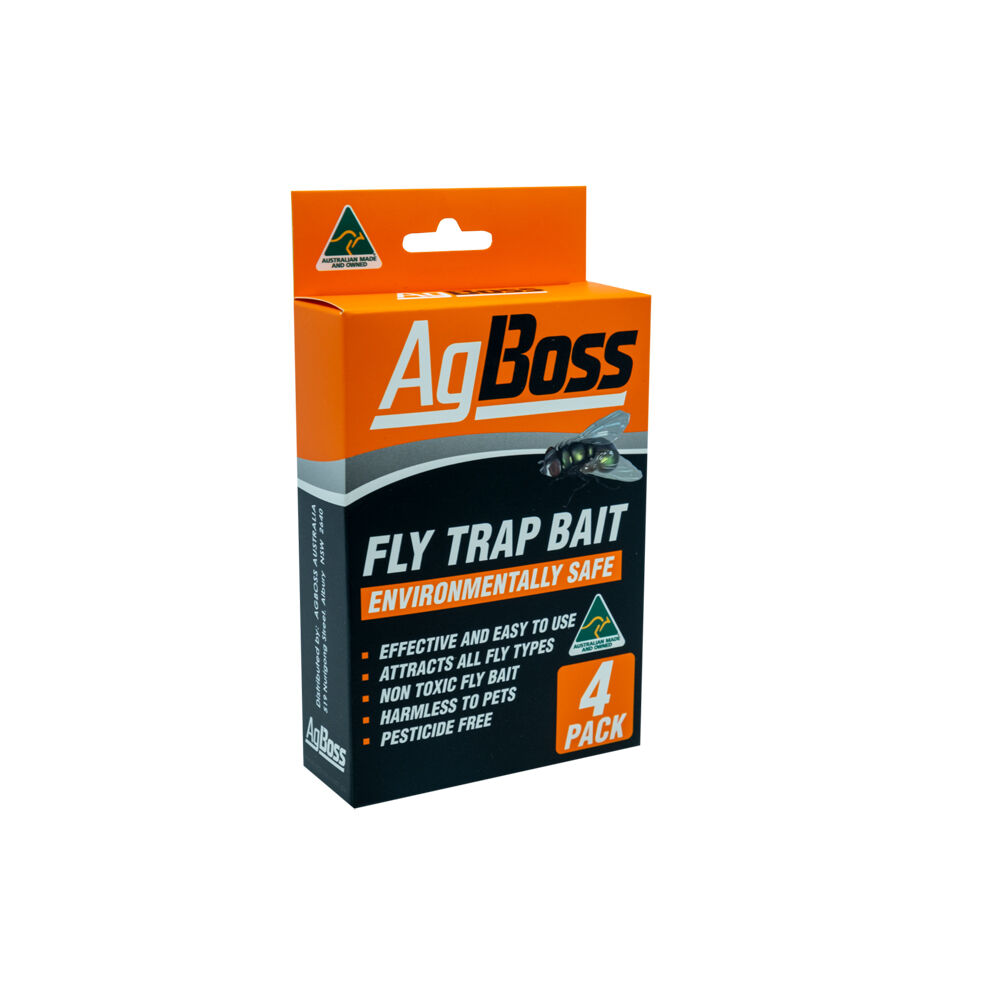 Agboss Fly Insect and Pest Trap Replacement/Refill Bait Non-toxic (4 Pieces)