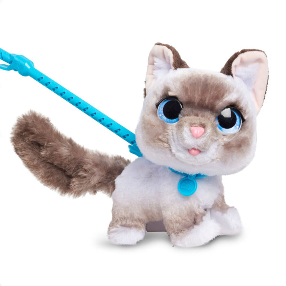 Furreal Wag-A-Lots Kitty Interactive Plush Toy for Kids - White/Grey - 4y+
