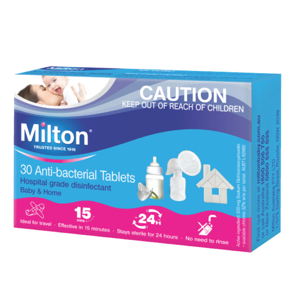 Milton Anti-Bacterial Disinfectant Baby Bottle Cleaning/Sterilising Tablets (60 Pieces) — image 2