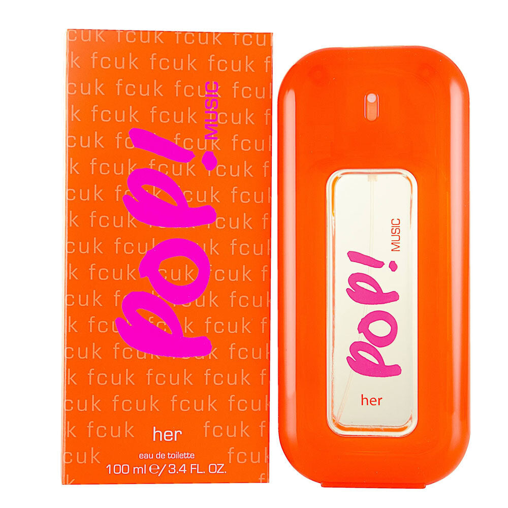 Fcuk Pop Music 100ml Eau De Toilette/EDT Fragrance/Natural Spray for Women (2 Pack) — image 2