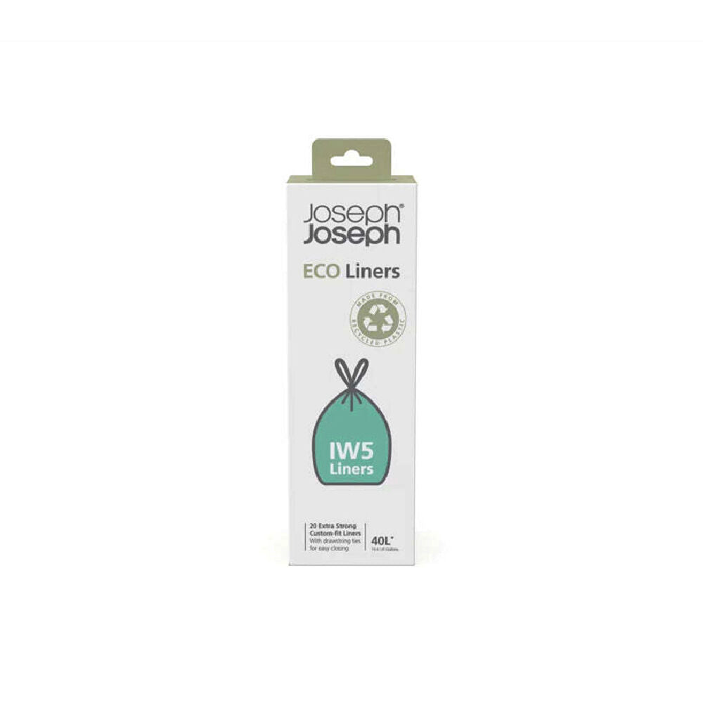 Joseph Joseph 2x 20pc IW5 Eco Liners 40L Plastic Bag Extra Strong Pack — image 2