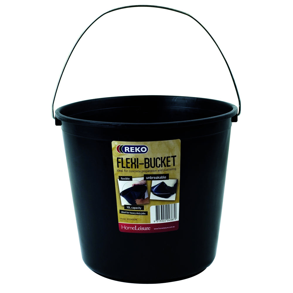 3013490rk-homeleisure-reko-plastic-flexi-bucket-round-10l-black