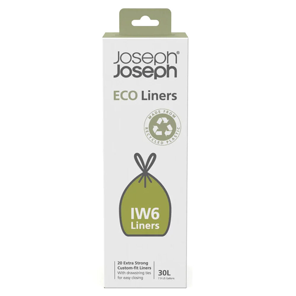 Joseph Joseph 2x 20pc IW6 30L Eco Liners Drawstring Plastic Bag Recycled — image 2
