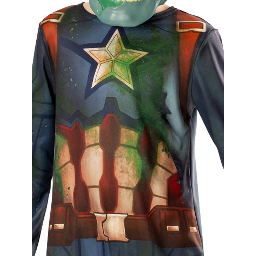 Marvel Size Captain America What If Zombie Jumpsuit Kids Costume — image 2