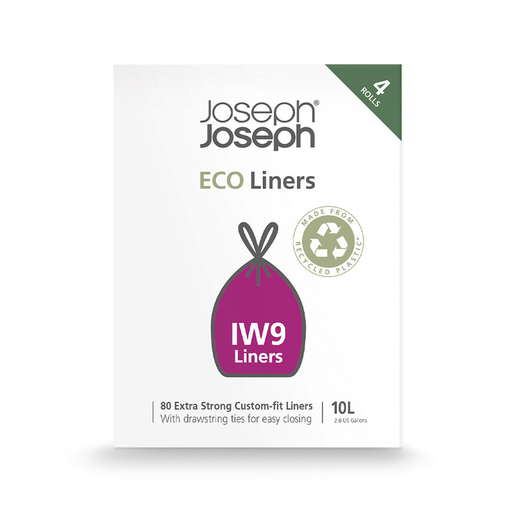 Joseph Joseph 2x 80pc IW9 10L Eco Liners Trash Bag Arc Pedal Bins Pack — image 2