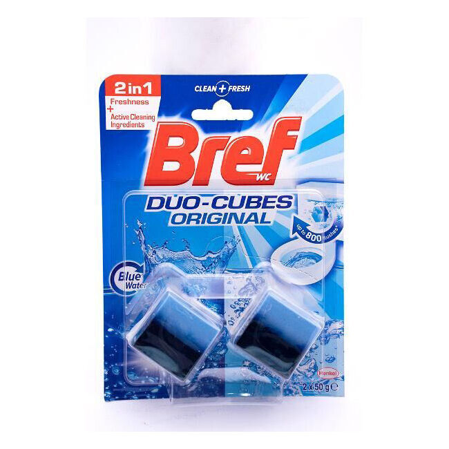 Bref 2pc Bref Duo Cubes Hanging Toilet Bowl Water Cleaner 100g Original (7 Pack) — image 2