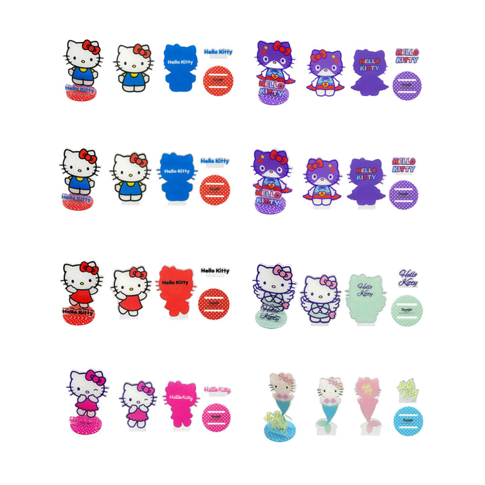 Hello Kitty Acrylic Figurine Kids Collectable Toy For Ages 3y+ Assorted (8 Pack)