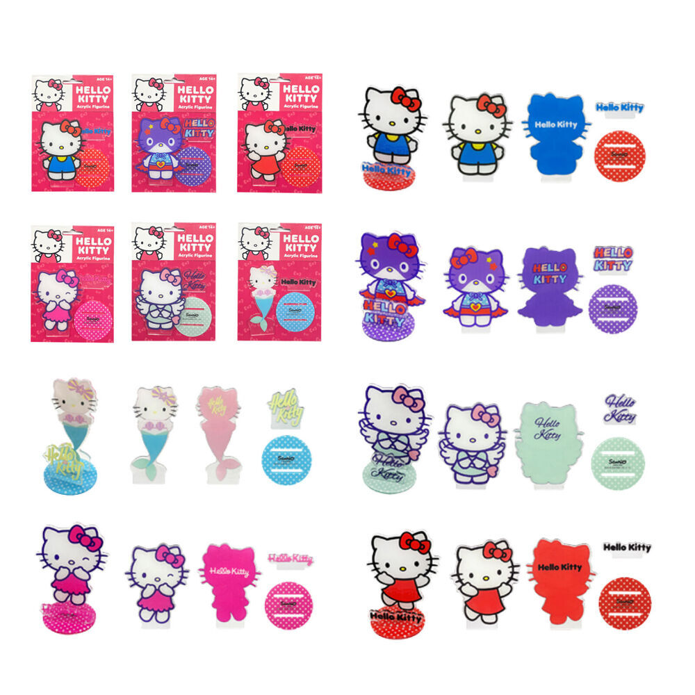 Hello Kitty Acrylic Figurine Kids Collectable Toy For Ages 3y+ Assorted (8 Pack) — image 3