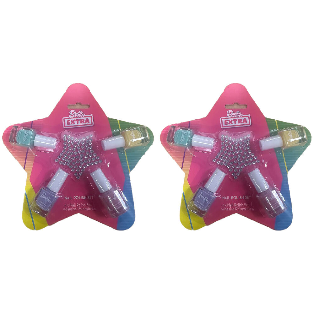 Barbie 8pc Fantasy Range Nail Polish Gift Set With Rhinestones