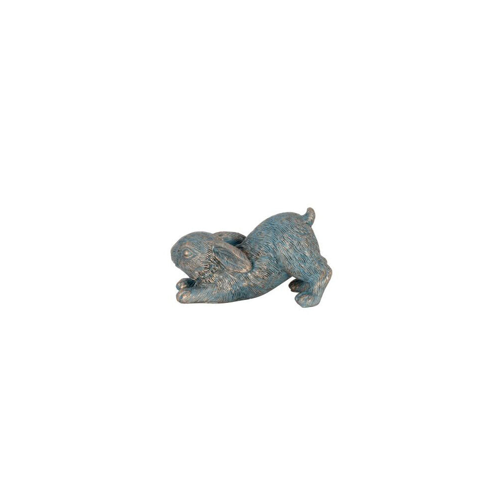 A.Fresco Polyresin Bunny Rabbit Planter Pot Feet Riser Aged Brass — image 3