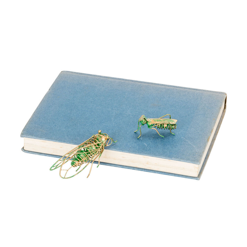 A.Fresco Cicada Ornament Home Decoration 9x4cm Green/Gold Assorted (6 Pack) — image 3
